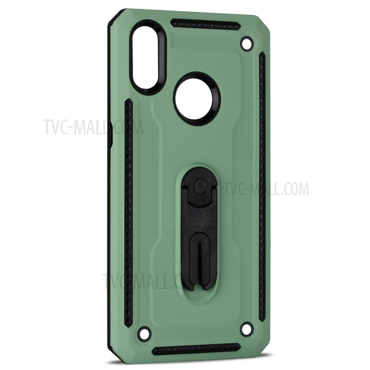 Air Outlet Kickstand PC + TPU Hybrid Phone Case for Samsung Galaxy A10s - Green-2
