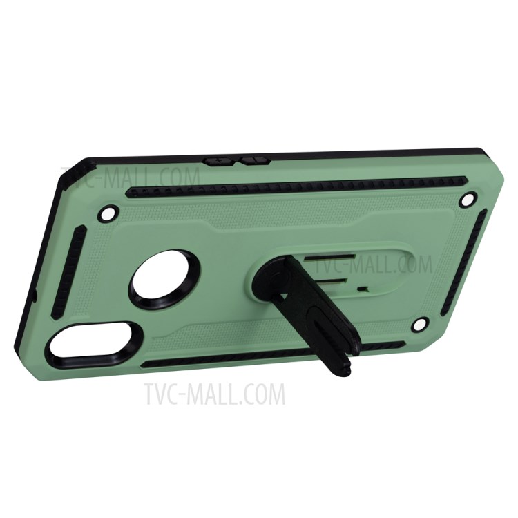 Air Outlet Kickstand PC + TPU Hybrid Phone Case for Samsung Galaxy A10s - Green-4