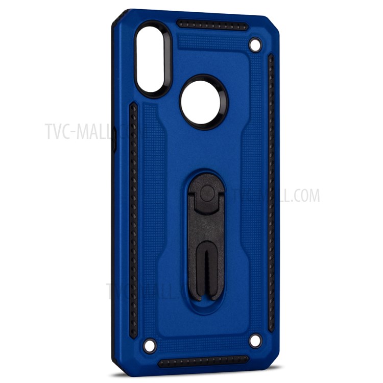 Air Outlet Kickstand PC + TPU Hybrid Phone Case for Samsung Galaxy A10s - Blue-2