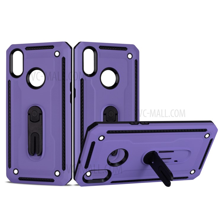 Air Outlet Kickstand PC + TPU Hybrid Phone Case for Samsung Galaxy A10s - Purple-1