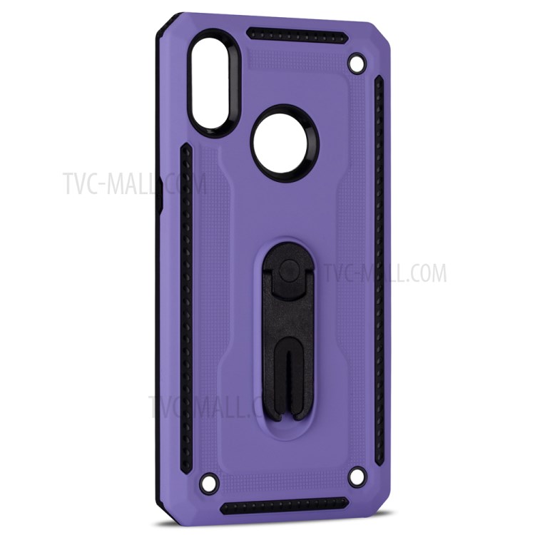 Air Outlet Kickstand PC + TPU Hybrid Phone Case for Samsung Galaxy A10s - Purple-2