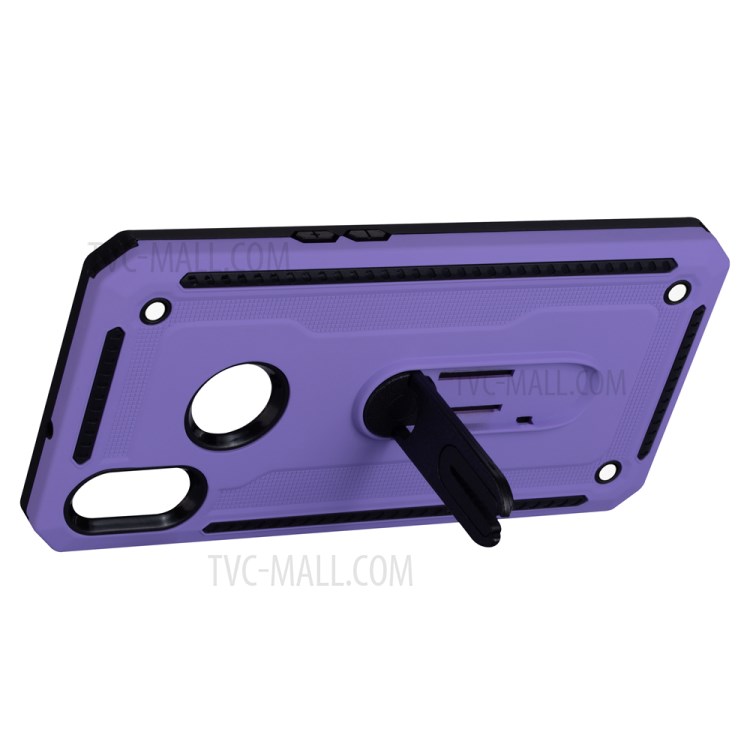 Air Outlet Kickstand PC + TPU Hybrid Phone Case for Samsung Galaxy A10s - Purple-4