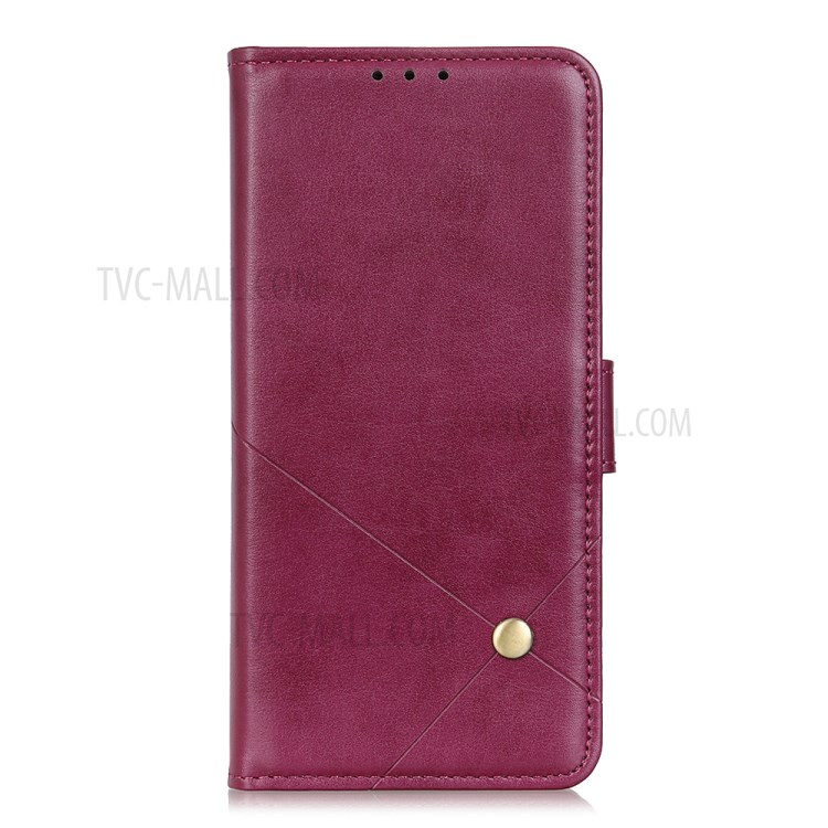 Wallet Leather Stand Case for Samsung Galaxy S20 Plus - Wine Red-2