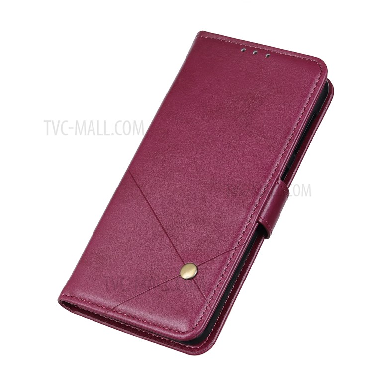 Wallet Leather Stand Case for Samsung Galaxy S20 Plus - Wine Red-3