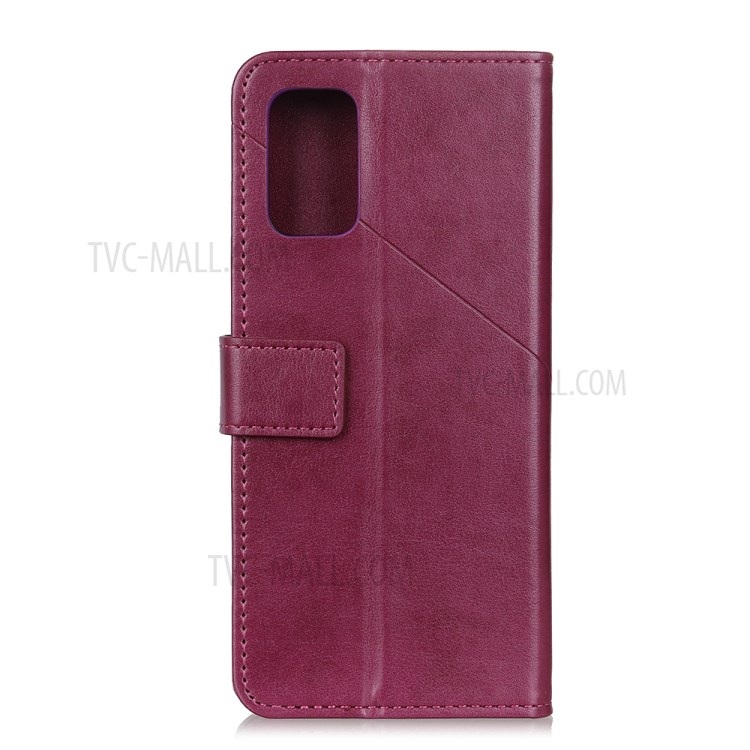 Wallet Leather Stand Case for Samsung Galaxy S20 Plus - Wine Red-7