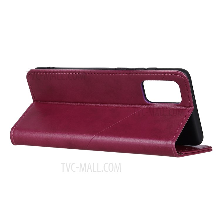 Wallet Leather Stand Case for Samsung Galaxy S20 Plus - Wine Red-8