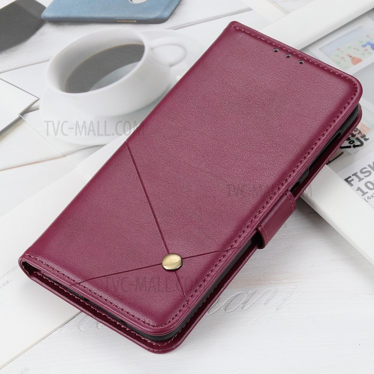 Wallet Leather Stand Case for Samsung Galaxy S20 Plus - Wine Red-9