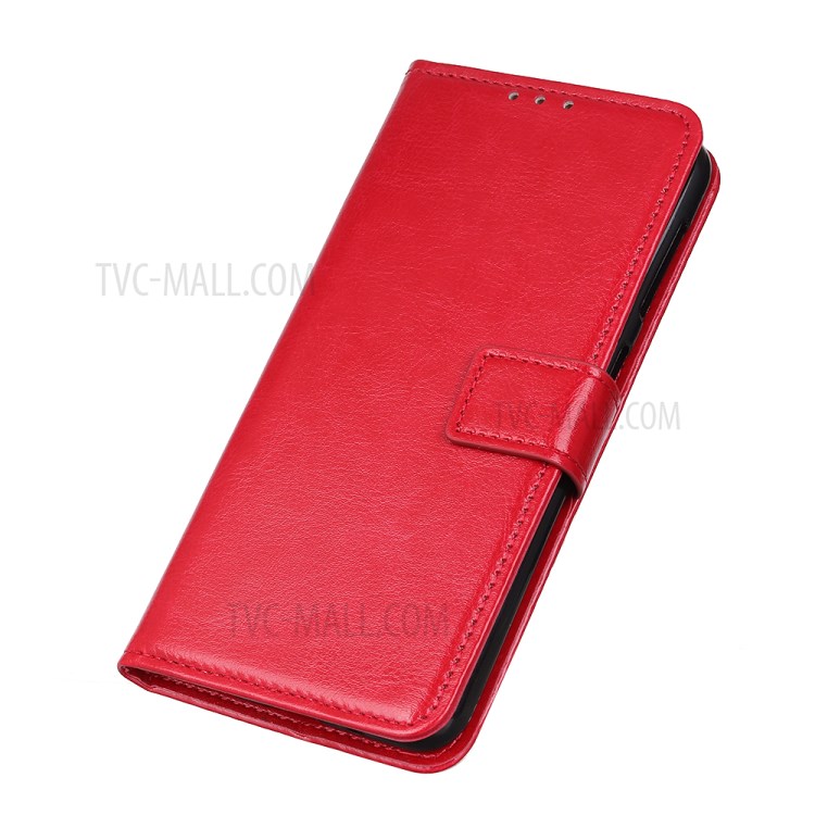 Crazy Horse Texture Wallet Stand Leather Phone Case for Samsung Galaxy A81 / Note 10 Lite - Red-3