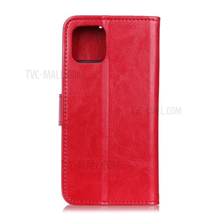 Crazy Horse Texture Wallet Stand Leather Phone Case for Samsung Galaxy A81 / Note 10 Lite - Red-9