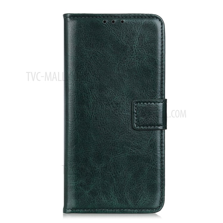 Crazy Horse Texture Wallet Stand Leather Phone Case for Samsung Galaxy A81 / Note 10 Lite - Green-2