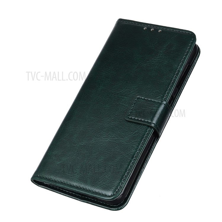 Crazy Horse Texture Wallet Stand Leather Phone Case for Samsung Galaxy A81 / Note 10 Lite - Green-3