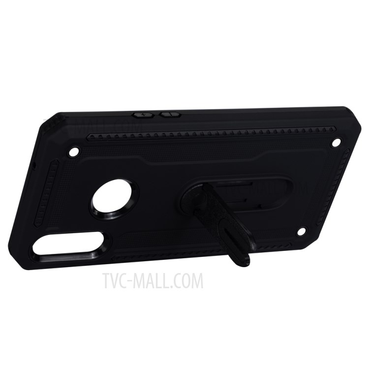 Air Outlet Clip Kickstand PC + TPU Combo Case for Samsung Galaxy A20s - Black-4