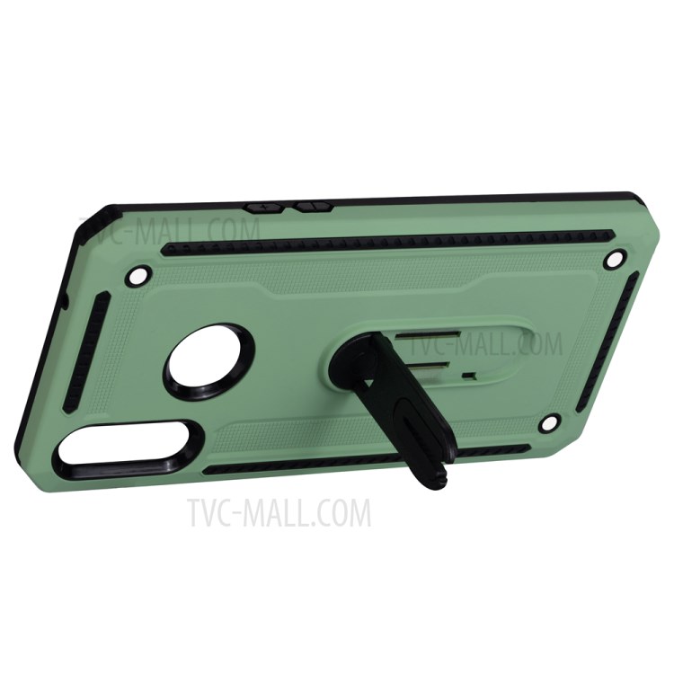 Air Outlet Clip Kickstand PC + TPU Combo Case for Samsung Galaxy A20s - Green-4