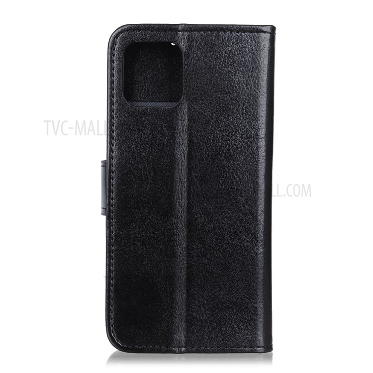 Crazy Horse Texture Wallet Stand Leather Phone Case for Samsung Galaxy A51 - Black-8