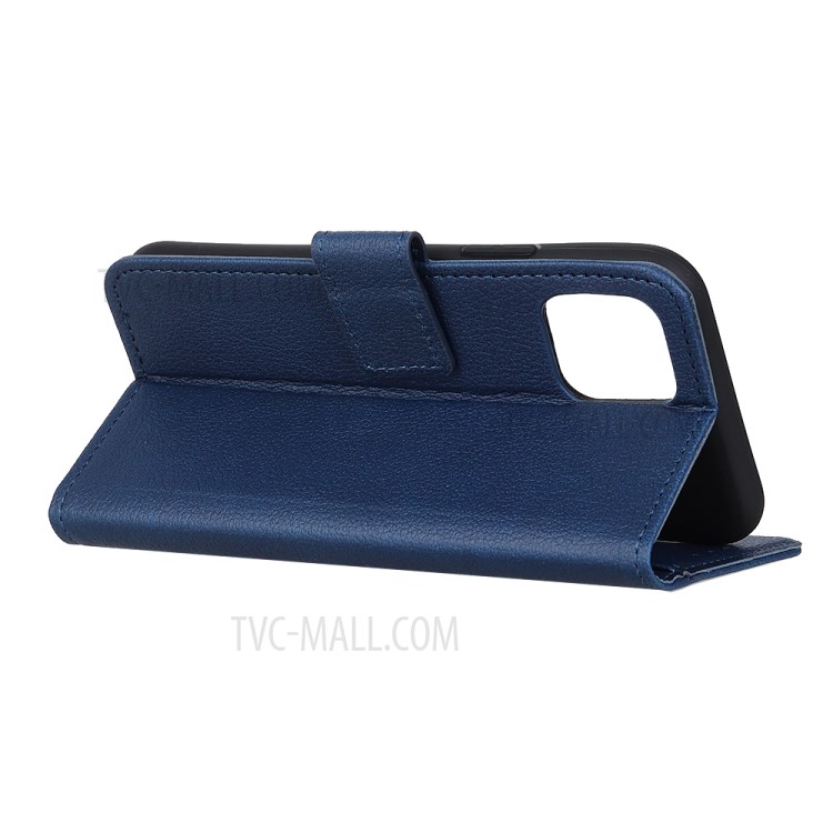 Litchi Skin Leather Wallet Case for Samsung Galaxy A71 - Blue-9
