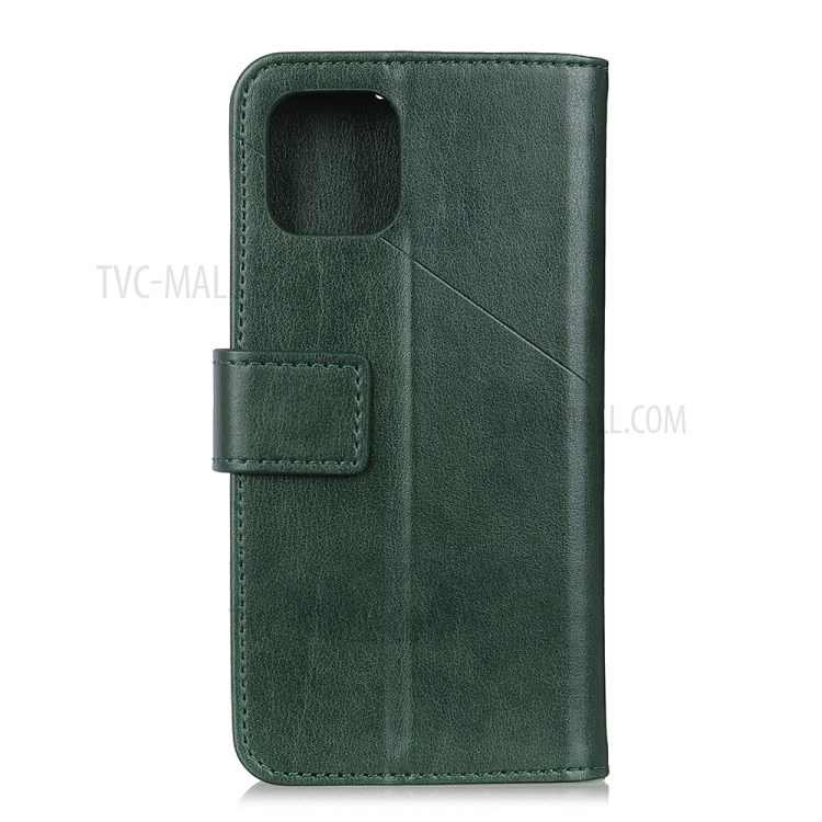 Leather Stand Case with Card Slots for Samsung Galaxy A71 - Army Green-7