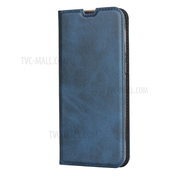 Leather Stand Case with Card Slot for Samsung Galaxy M30s/M21 - Blue-3