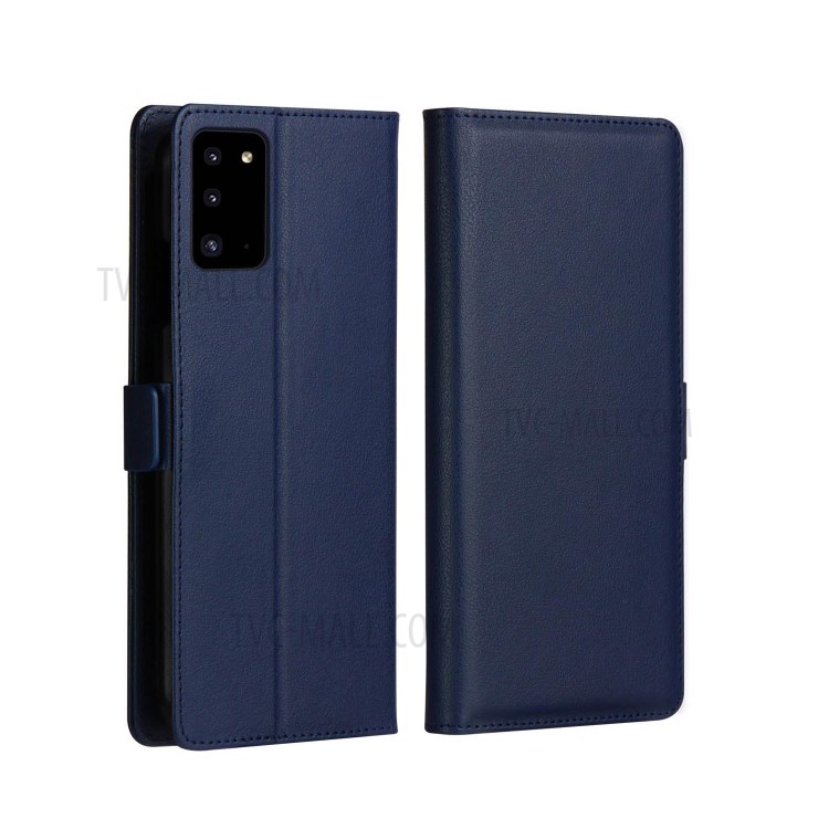 DZGOGO Milo Series Leather Wallet Protective Case for Samsung Galaxy S20 - Blue-1