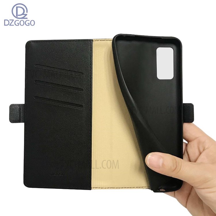 DZGOGO Milo Series Leather Wallet Case for Samsung Galaxy S20 Plus - Black-2