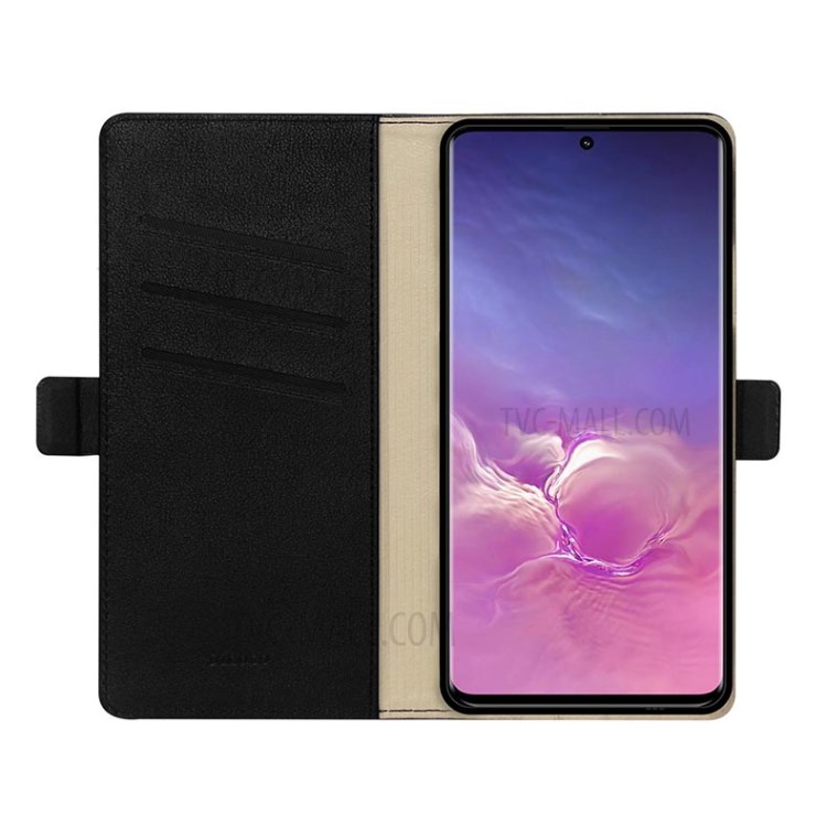 DZGOGO Milo Series Leather Wallet Case for Samsung Galaxy S20 Plus - Black-4