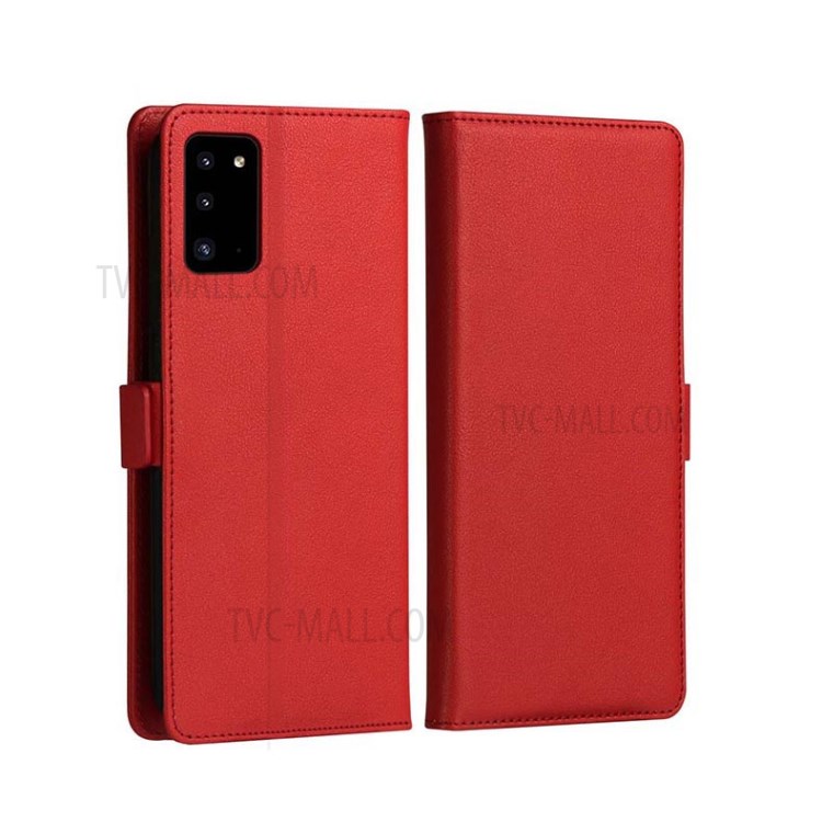 DZGOGO Milo Series Leather Wallet Case for Samsung Galaxy S20 Plus / S20 Plus 5G - Red-1