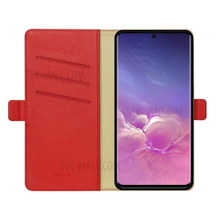 DZGOGO Milo Series Leather Wallet Case for Samsung Galaxy S20 Plus / S20 Plus 5G - Red-3