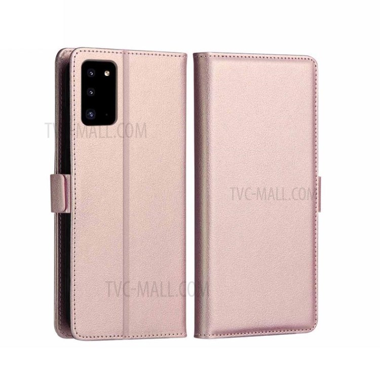 DZGOGO Milo Series Leather Wallet Case for Samsung Galaxy S20 Plus / S20 Plus 5G - Rose Gold-1