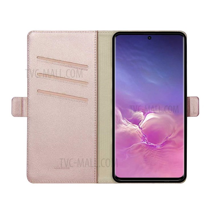 DZGOGO Milo Series Leather Wallet Case for Samsung Galaxy S20 Plus / S20 Plus 5G - Rose Gold-3