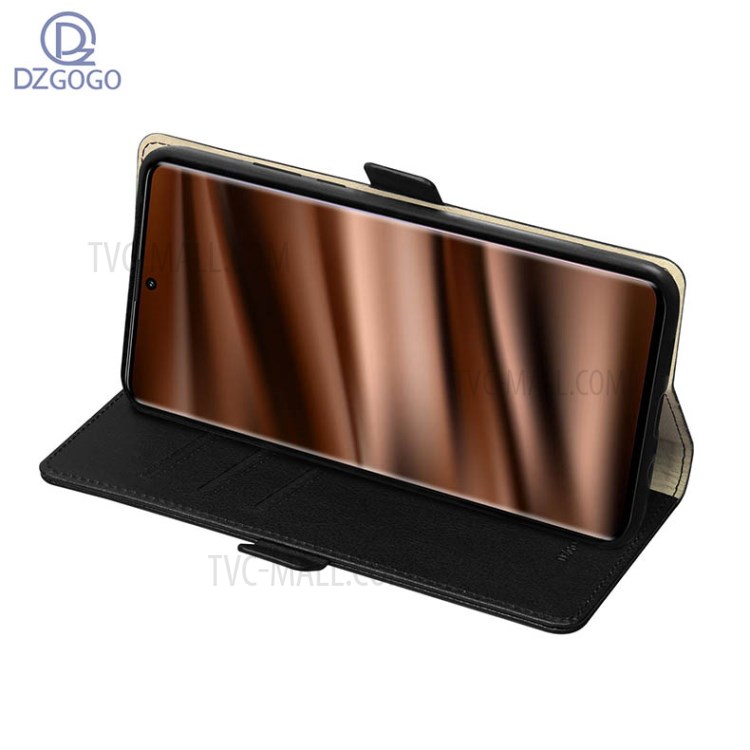DZGOGO Milo Series Leather Wallet Protective Shell for Samsung Galaxy S20 Ultra - Black-4