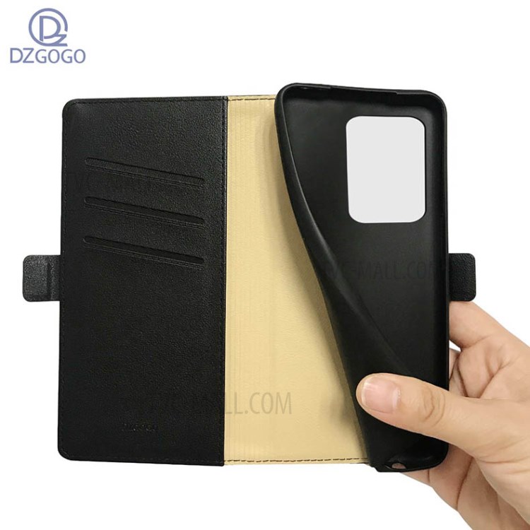 DZGOGO Milo Series Leather Wallet Protective Shell for Samsung Galaxy S20 Ultra - Black-5