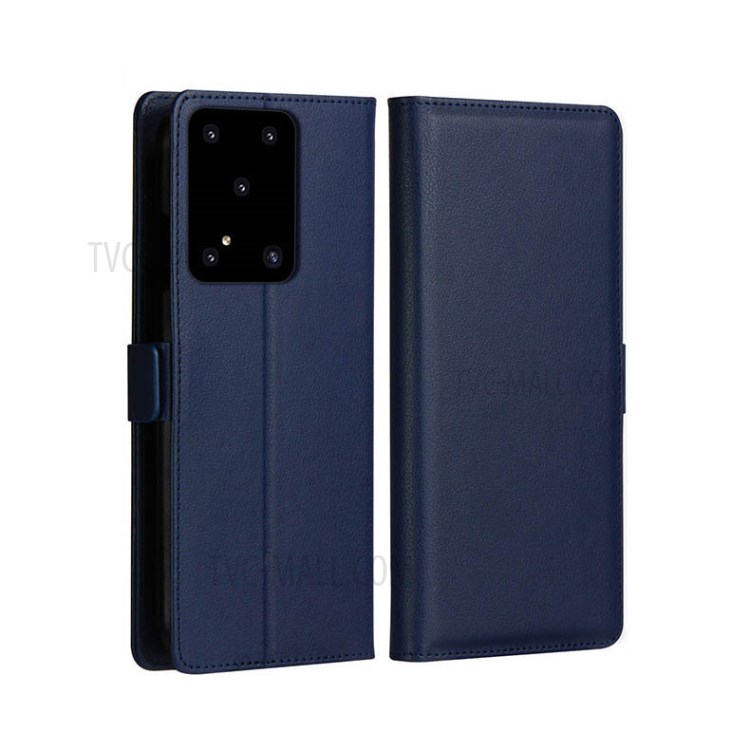 DZGOGO Milo Series Leather Wallet Protective Shell for Samsung Galaxy S20 Ultra - Blue-1