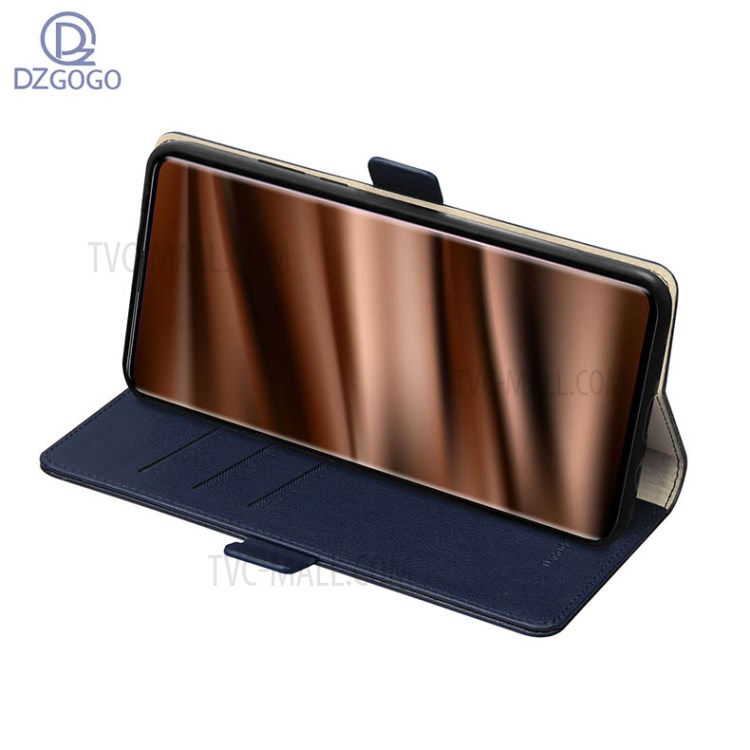 DZGOGO Milo Series Leather Wallet Protective Shell for Samsung Galaxy S20 Ultra - Blue-5