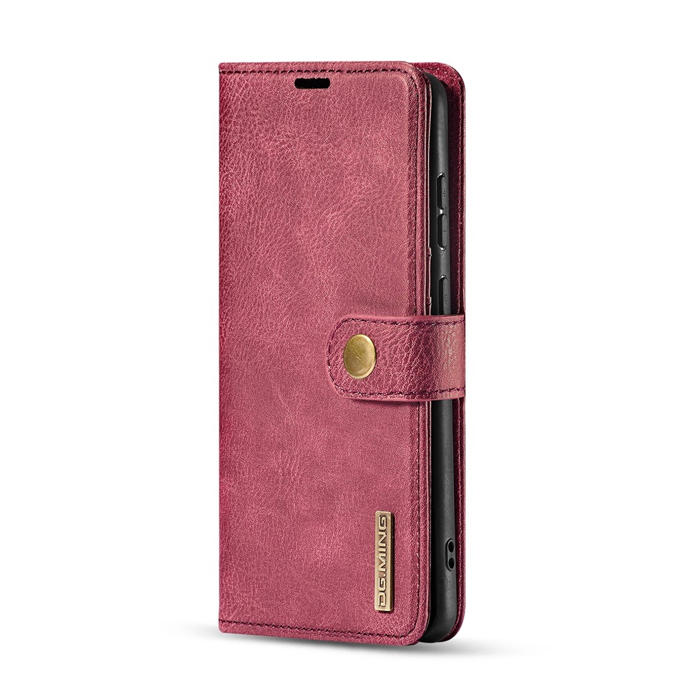 DG. Caso MING Desmontable 2-in-1 Dividida Carpeta De Cuero Shell + Back PC Para La Galaxia S20 De Ultra - Rojo-3