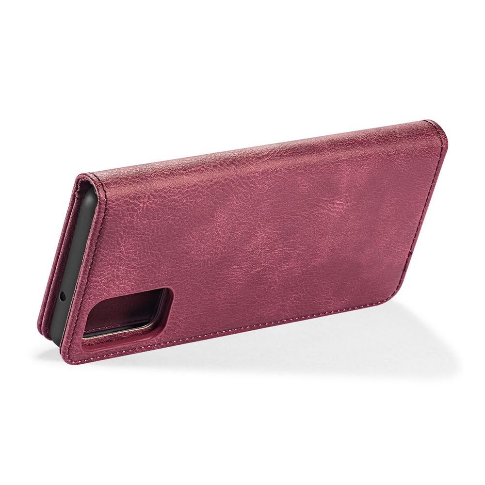 DG. Caso MING Desmontable 2-in-1 Dividida Carpeta De Cuero Shell + Back PC Para La Galaxia S20 De Ultra - Rojo-6