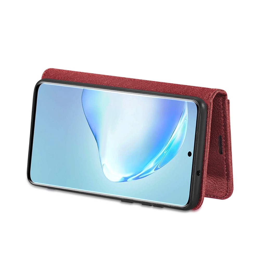 DG. Caso MING Desmontable 2-in-1 Dividida Carpeta De Cuero Shell + Back PC Para La Galaxia S20 De Ultra - Rojo-7