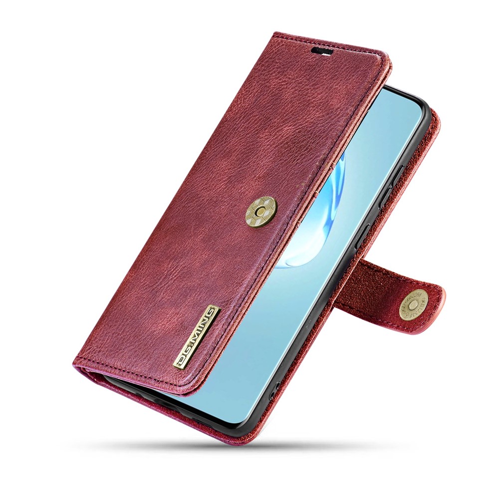 DG. Caso MING Desmontable 2-in-1 Dividida Carpeta De Cuero Shell + Back PC Para La Galaxia S20 De Ultra - Rojo-8