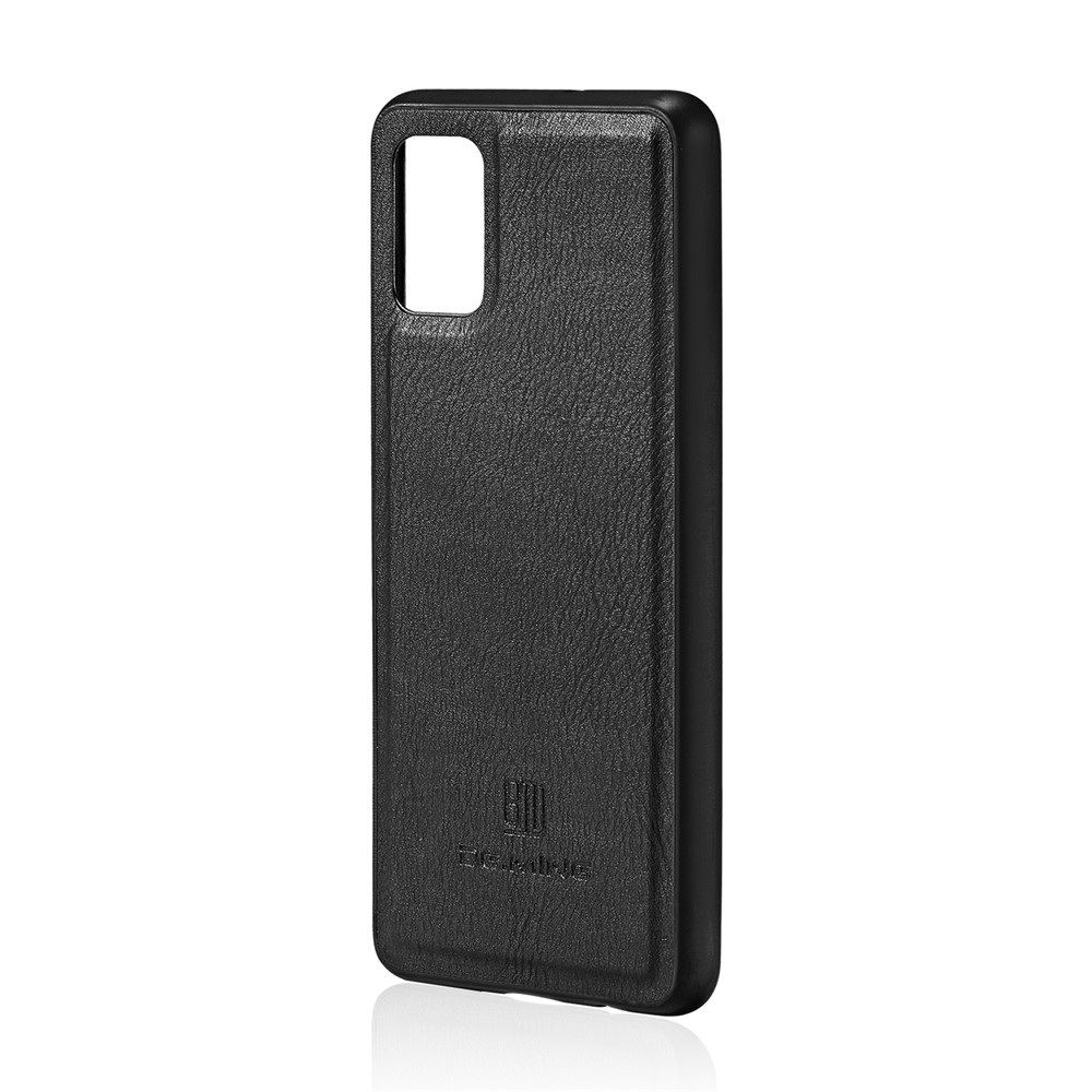 Dg. Ming Para Samsung Galaxy A71 Cubierta de Billetera de Cuero Dividido 2-en-1 de Cuero Separado + PC Back Case - Negro