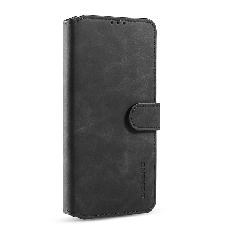 Dg. Coque de Support de Portefeuille en Cuir de Style Rétro Pour Samsung Galaxy A71 - le Noir-2