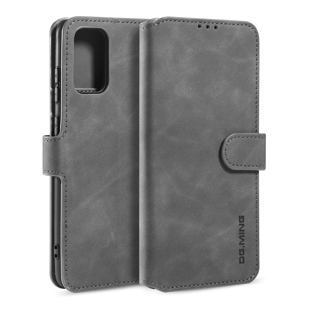 DG.MING Retro with Wallet Leather Stand Case for Samsung Galaxy S20 Plus - Grey-1