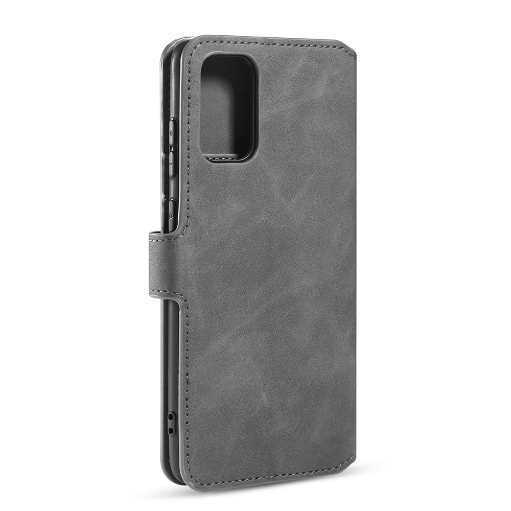 DG.MING Retro with Wallet Leather Stand Case for Samsung Galaxy S20 Plus - Grey-3