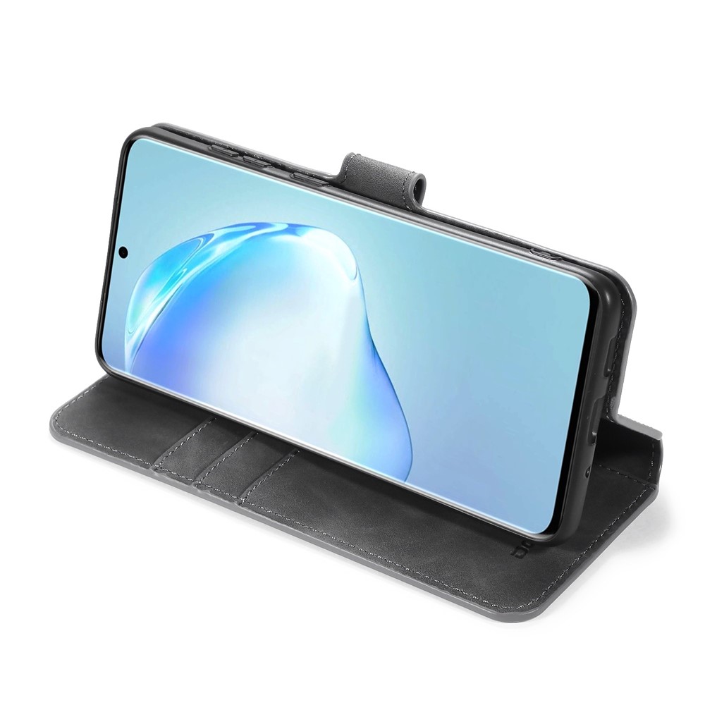 DG.MING Retro with Wallet Leather Stand Case for Samsung Galaxy S20 Plus - Grey-5