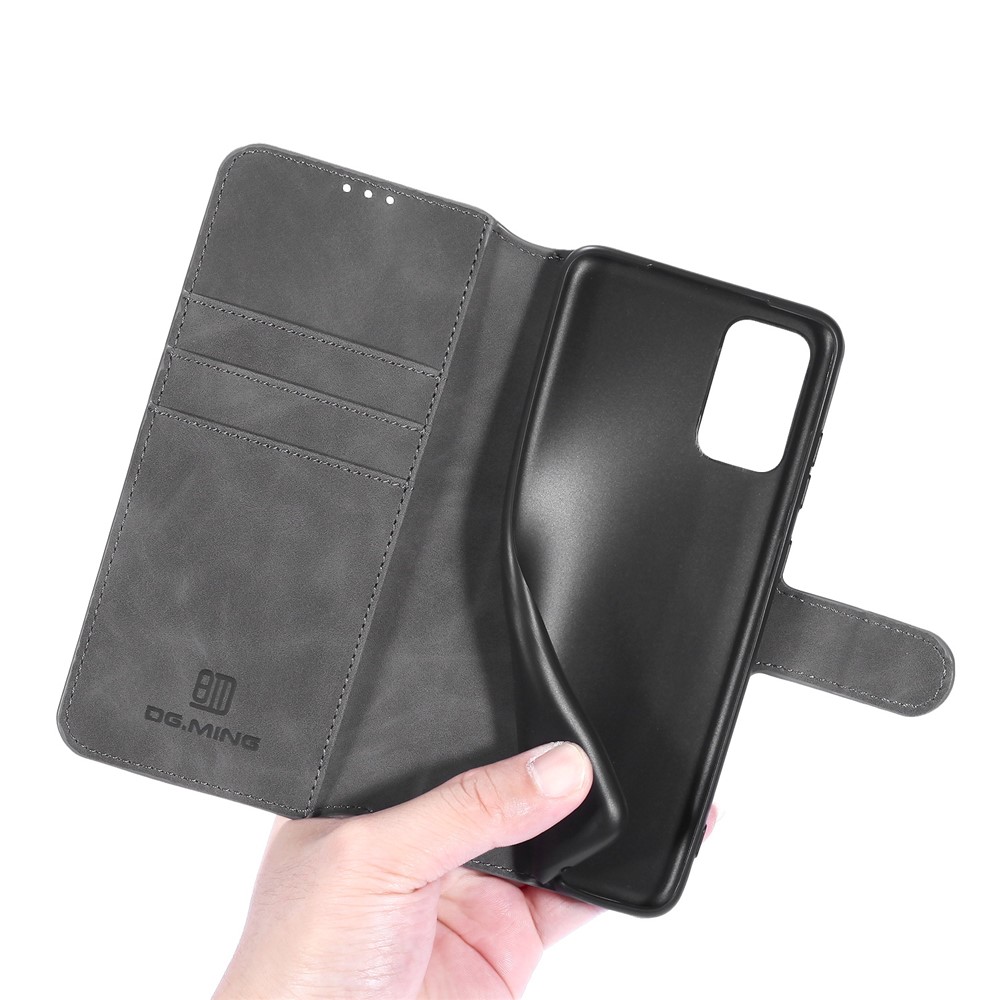 DG.MING Retro with Wallet Leather Stand Case for Samsung Galaxy S20 Plus - Grey-7