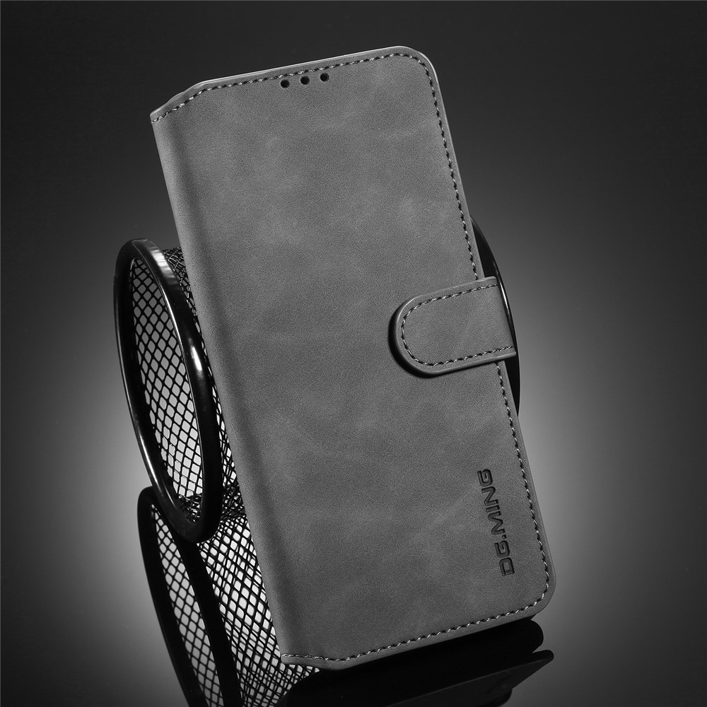 DG.MING Retro with Wallet Leather Stand Case for Samsung Galaxy S20 Plus - Grey-8