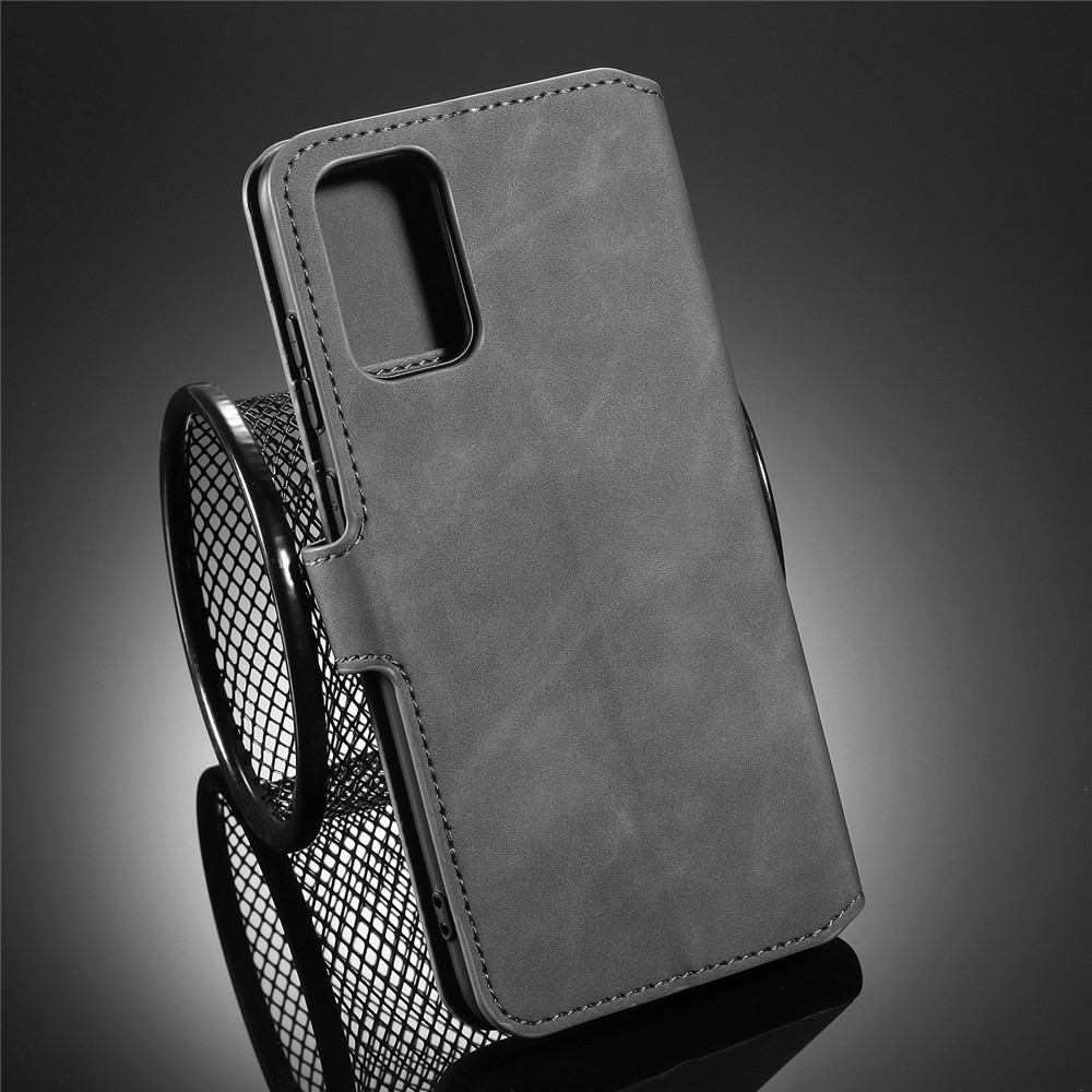 DG.MING Retro with Wallet Leather Stand Case for Samsung Galaxy S20 Plus - Grey-9