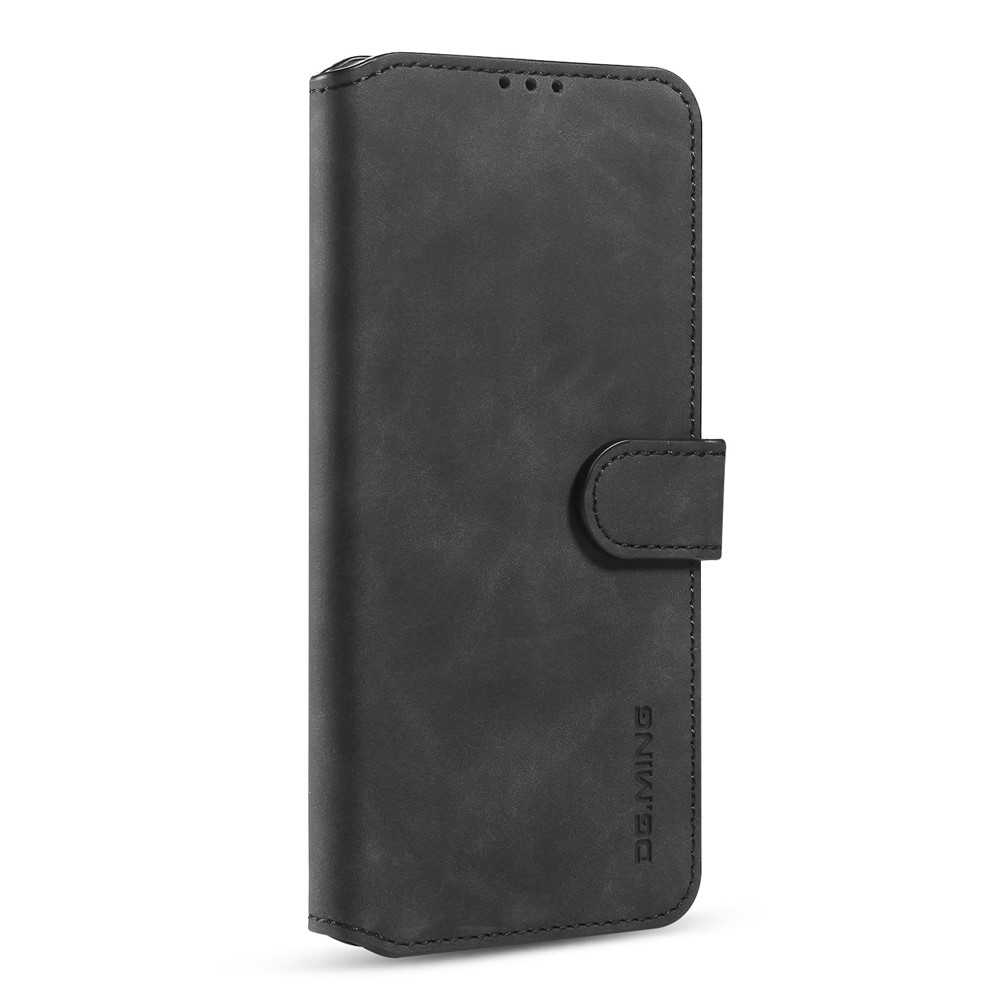 Dg. Ming Retro Retro Style Leather Willet Funda Protectora de Carcasa Para Samsung Galaxy S20 4G/S20 5G - Negro