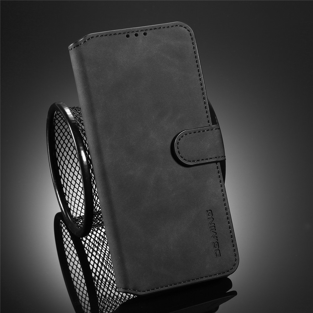 Dg. Étui de Protection de Support de Portefeuille en Cuir de Style Rétro Ming Pour Samsung Galaxy S20 4g / S20 5G - le Noir-8