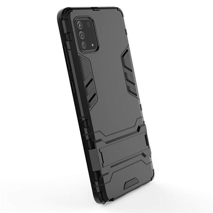 Shell PC + TPU Con Copertina Del Telefono Kickstand Per Samsung Galaxy Samsung Galaxy A81/Note 10 Lite - Nero