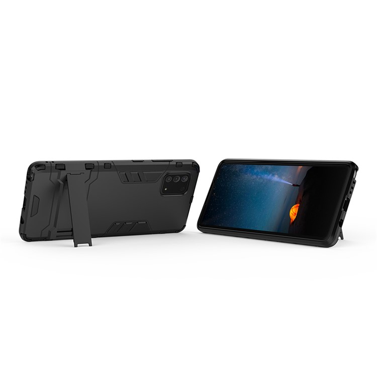 PC + TPU Shell with Kickstand Phone Cover for Samsung Galaxy Samsung Galaxy A81/Note 10 Lite - Black-7