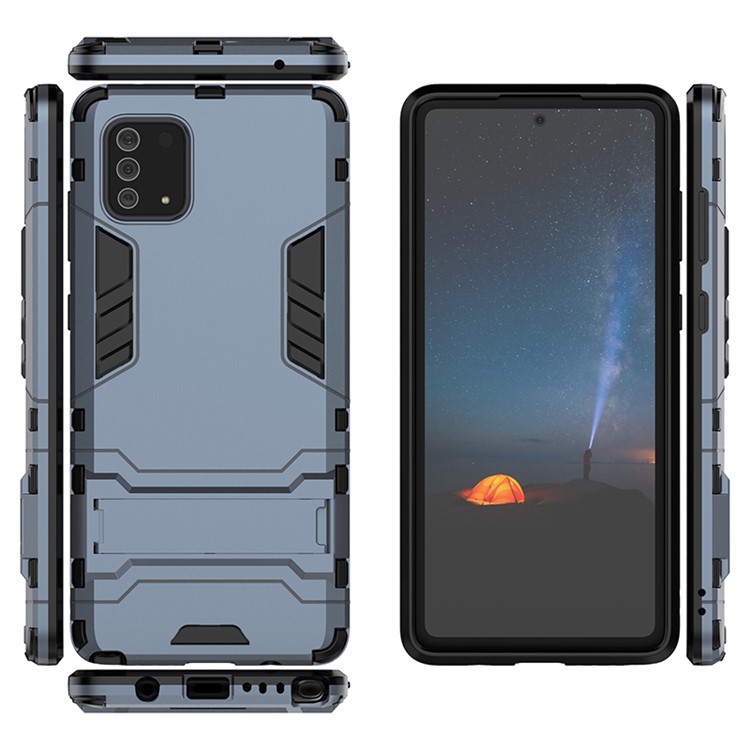 PC + TPU Shell with Kickstand Phone Cover for Samsung Galaxy Samsung Galaxy A81/Note 10 Lite - Blue-3