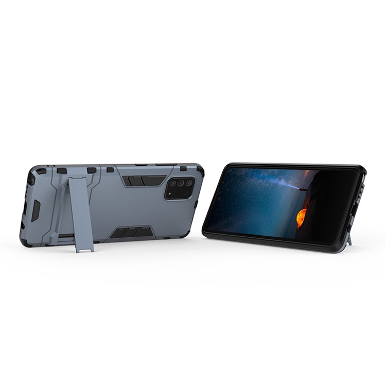 PC + TPU Shell with Kickstand Phone Cover for Samsung Galaxy Samsung Galaxy A81/Note 10 Lite - Blue-4